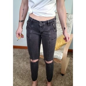 H&M Distressed Gray Skinny Jeans